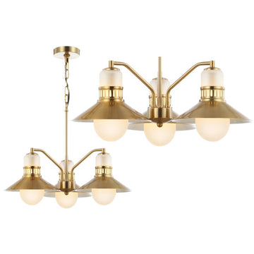 Colin Adjustable Iron/Glass Retro Hurricane LED Pendant